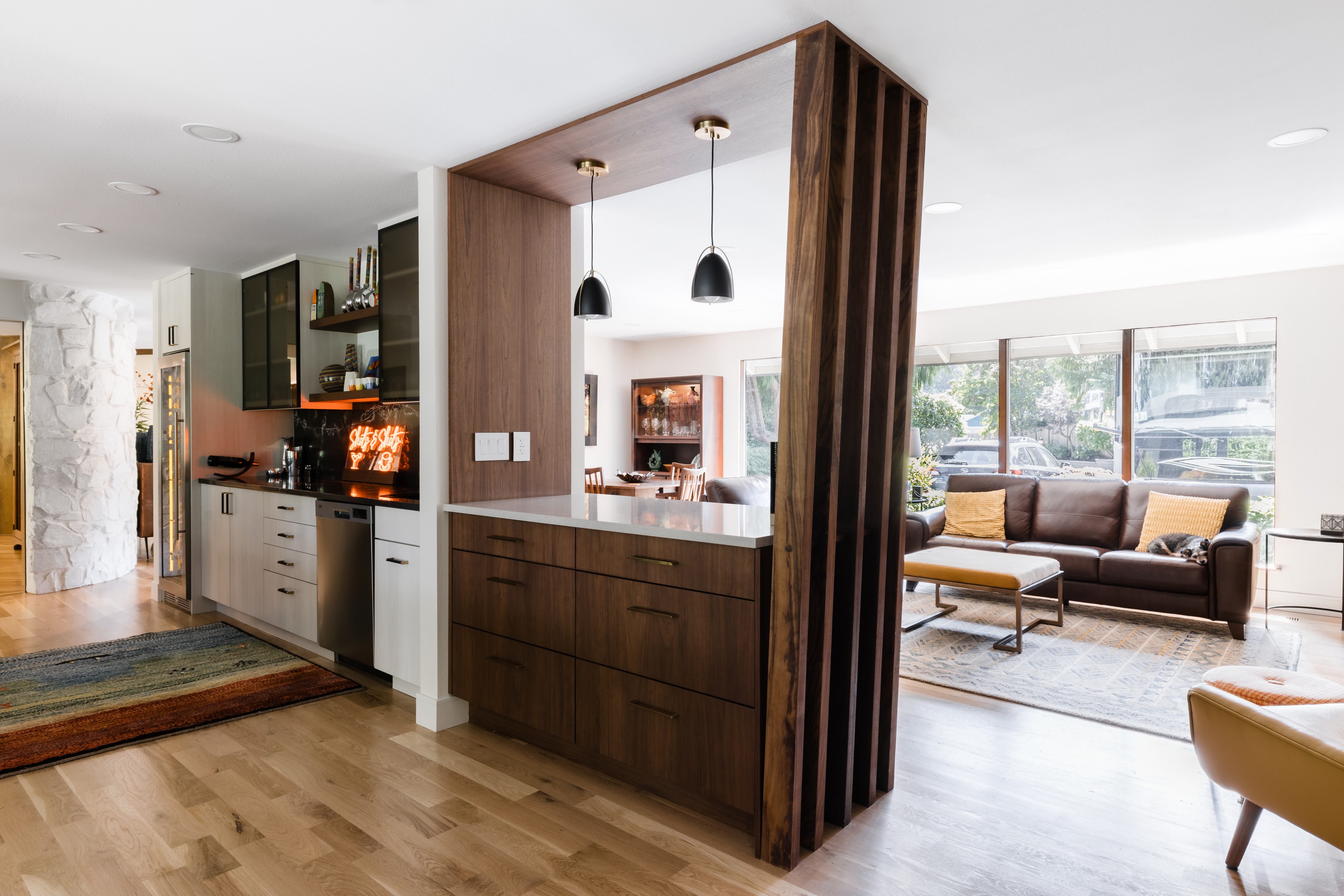 Open Kitchen and Living Space with Modern Design